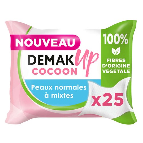 Demak Up Lingettes Démaquillantes Cocoon Peaux Mixtes x25