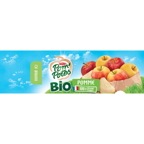 Pom'Potes Bio compotes variétés à la pomme 12x90g