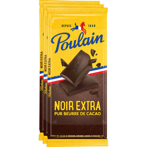 Poulain Noir Extra 3X100G 3 X 100G