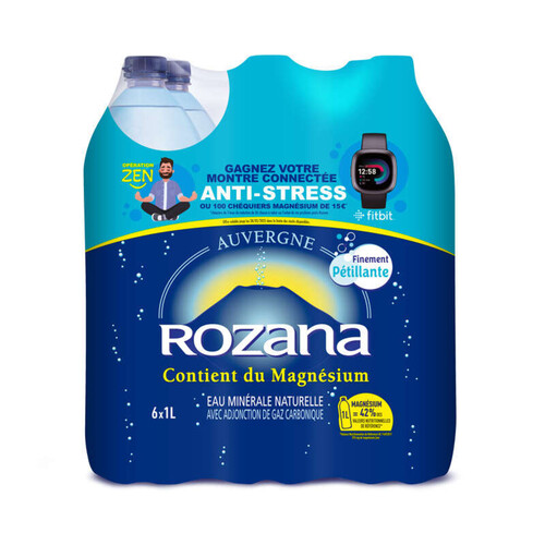 Rozana eau minérale gazeuse le pack de 6x1L