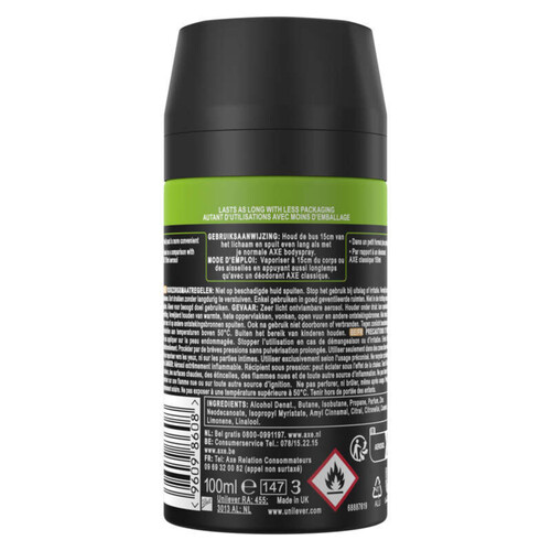 Axe Déodorant Spray Antibactérien Dark Temptation Compressé 48h 100ml