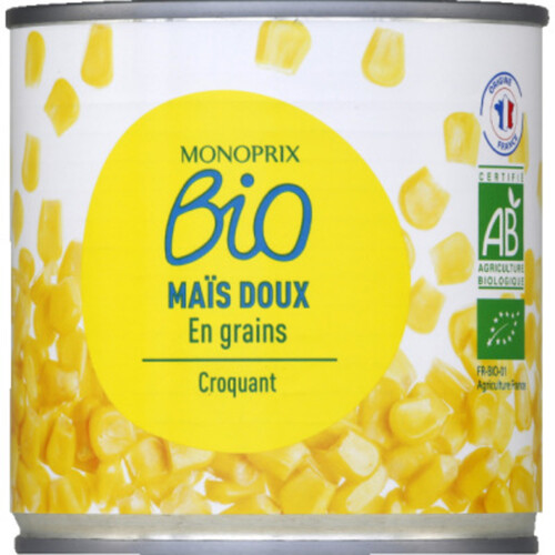 Monoprix Bio Maïs Doux En Grains 285G