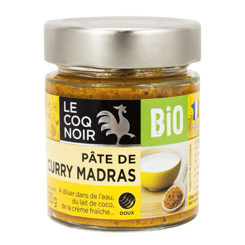 Le Coq Noir Pâte de curry Madras Bio 130g