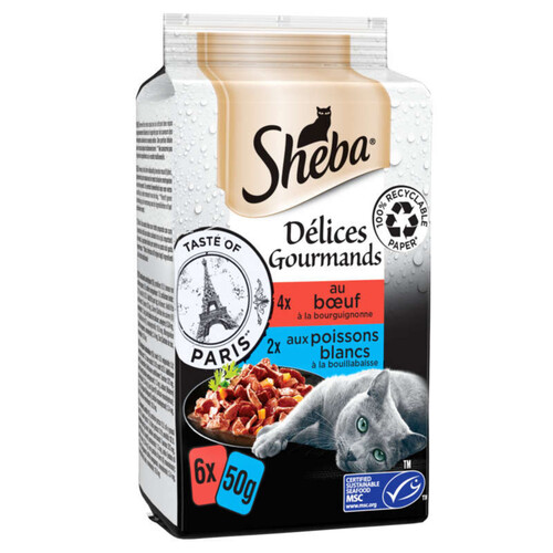 Sheba Délices du jour Sélection à la Volaille 6x50g