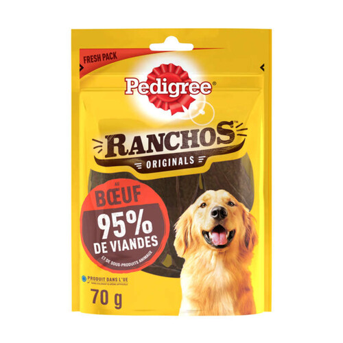 Pedigree Ranchos Friandises au bœuf pour chien 70g