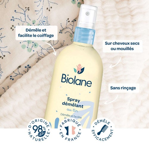 Biolane Spray démêlant au lin pour Bébé 200ml
