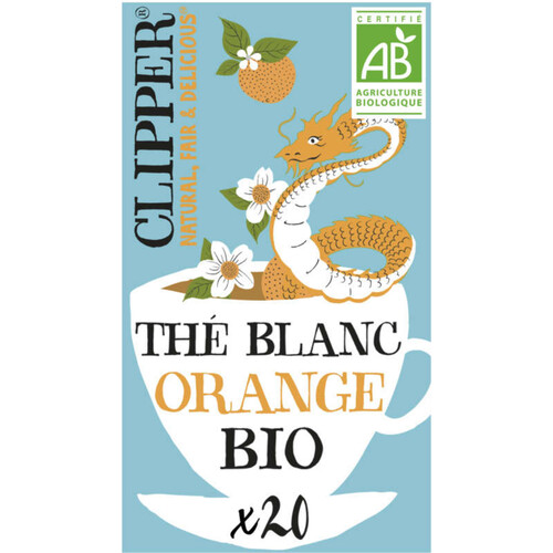Clipper Thé Blanc Orange Bio 20 sachets 34g
