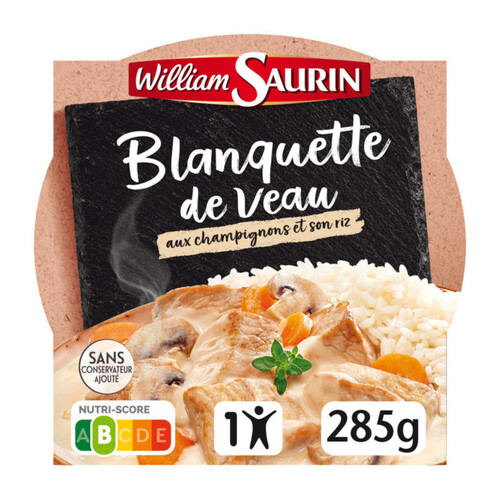 William Saurin Blanquette de veau aux champignons et son riz 285g