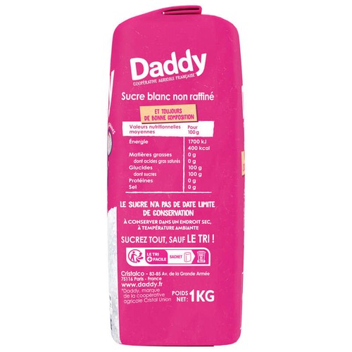 Daddy Sucre cristal sachet de 1kg