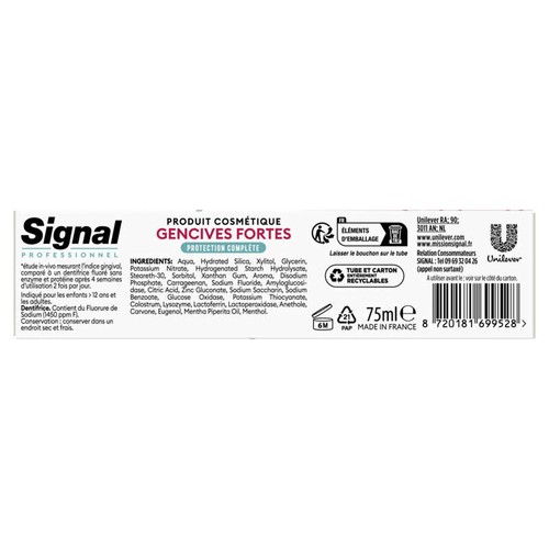 Signal Dentifrice Gencives Fortes Protection Complète 75ml
