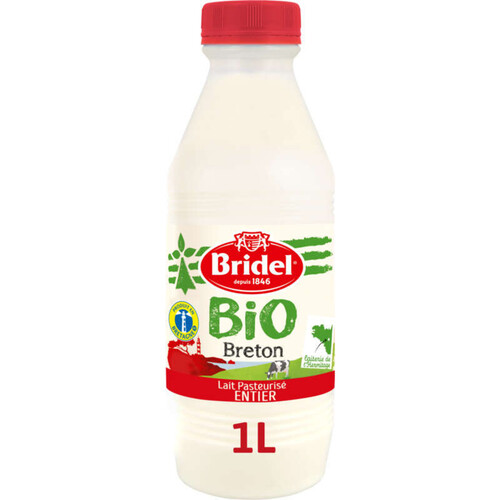 Bridel lait pasteurisé BIO Entier 1L