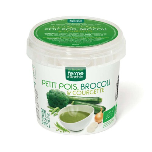 Ferme d'Anchin Soupe petit pois brocoli et courgette Bio 300ml