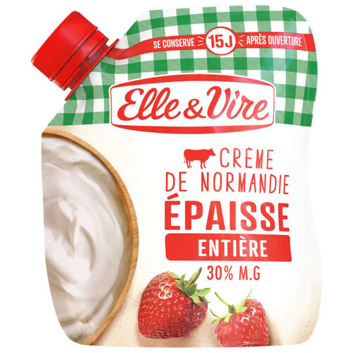 Elle&Vire Crème De Normandie Épaisse Entière 30% De Matière Grasse 33cl