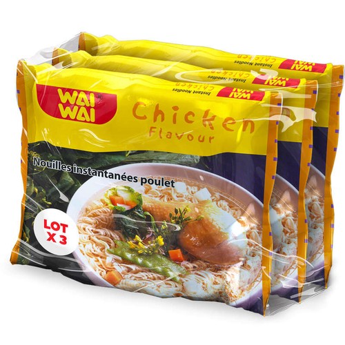 Wai Wai Nouilles instantanées poulet 3x60g