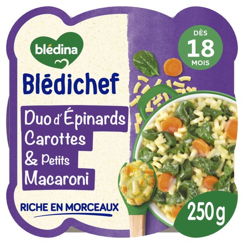 Blédina Blédichef Légumes Pâtes et Cabillaud Façon Beurre Blanc (dès 24 Blédina Blédichef Légumes Pâtes et Cabillaud Façon Beurre Blanc (dès 24