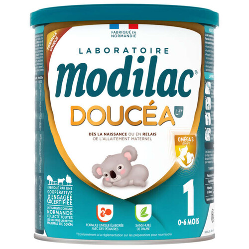 Modilac Lait bébé en Poudre 1er Âge 0-6 Mois Doucéa Boite 820g