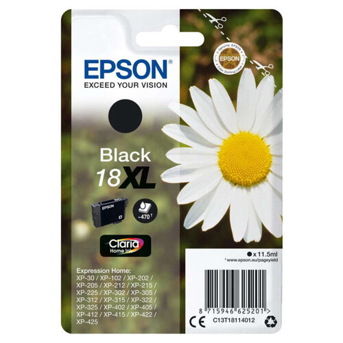 Epson Cartouche D'Encre Noire N°1811Xl