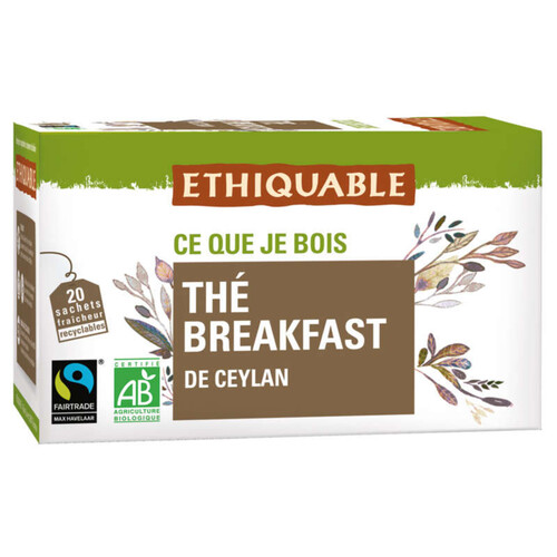 Ethiquable Thé Breakfast de Ceylan Bio 36g