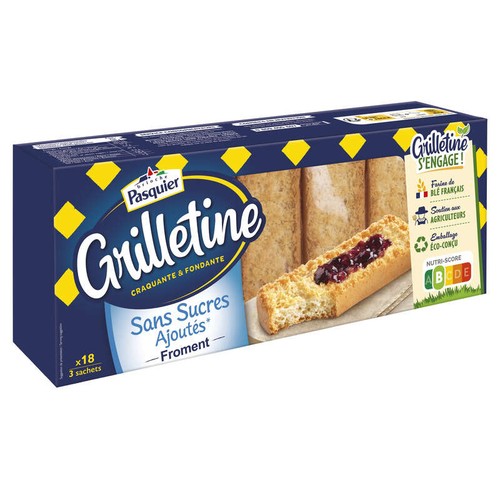 Grilletine Craquantes & Fondante Froment sans sucres ajoutés 255g