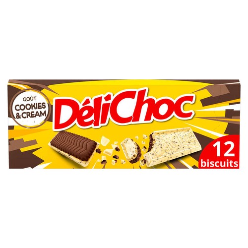 Délichoc Biscuit Cookie & Cream x12 -150g