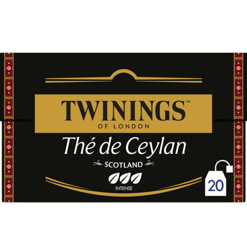 Twinings Thé de Ceylan Scotland 20 Sachets 40g