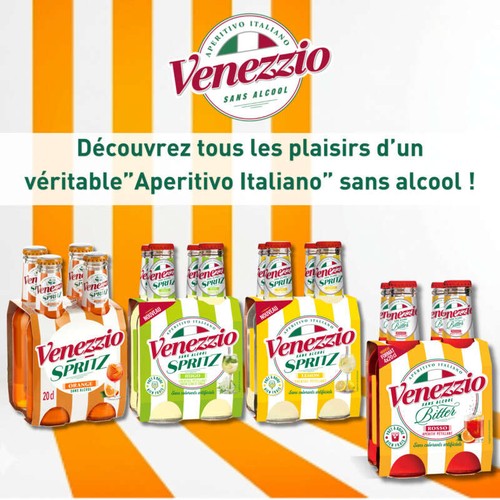 Venezzio Bitter Rosso Apéritif pétillant sans alcool 4x20cl