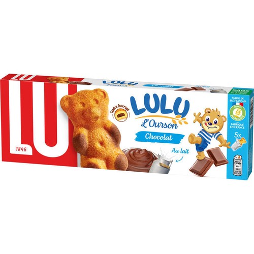 Lu Lulu L'Ourson Gâteaux fourrés au Chocolat 150g