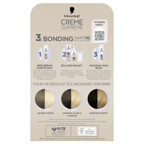 Schwarzkopf Crème suprême l1++ blond très très clair