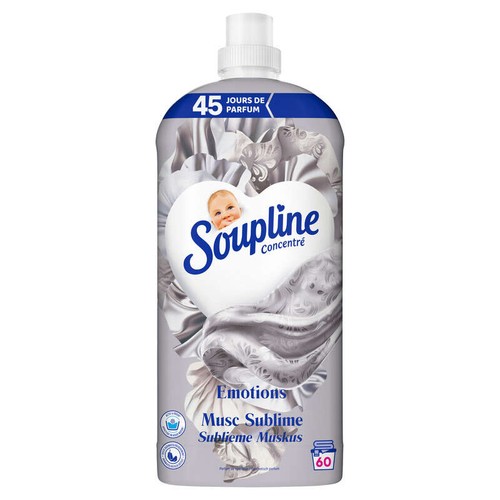 Soupline Assouplissant Concentré au parfum Musc sublime x60 Lavages