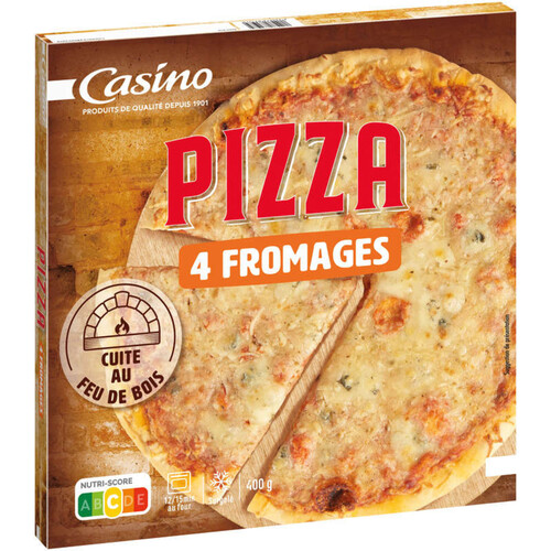 Casino Pizza 4 fromages cuite au feux de bois 400g