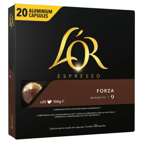 L'Or Espresso Café Forza intensité 9 x20 capsules 104g