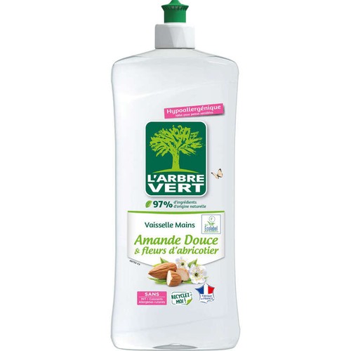 L'Arbre Vert Vaisselle Mains Amande Douce & Fleurs D'Abricotier 750ml