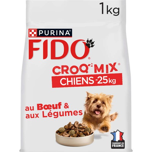 Fido Croquettes au Bœuf Et aux Légumes pour Moyens Et Petits Chiens 1kg