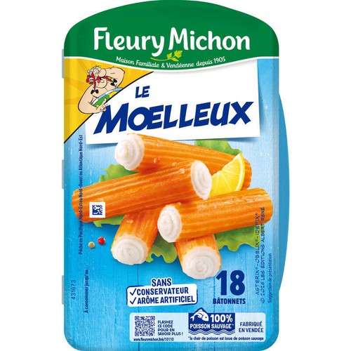 Fleury Michon Bâtonnets Surmi Moelleux 270g