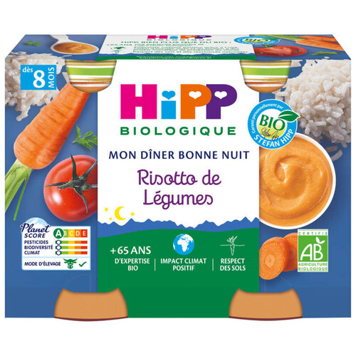 [Par Naturalia] Hipp Biologique Risotto De Légumes Bio, Dès 8 Mois