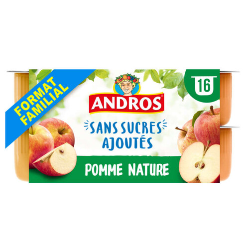 Andros Compote Pomme Nature 16 x 100g