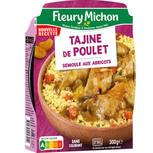 Fleury Michon tajine de poulet aux abricots semoule 300g