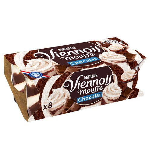 Viennois Mousse Liégeoise chocolat 8x90g