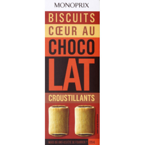Monoprix Biscuits Croustillants Coeur au Chocolat 225g