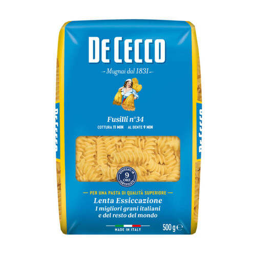 De Cecco Pâtes Fusili N°34 500g