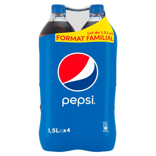 Pepsi - Soda au cola - Les 4 bouteilles de 1,5L