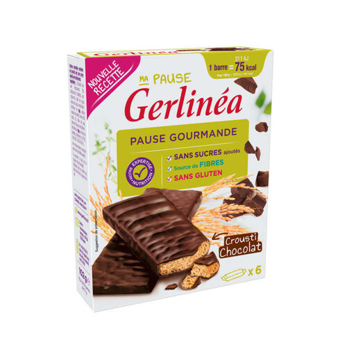 Gerlinéa Gerlinea Barres Crousti Chocolat X6 102G
