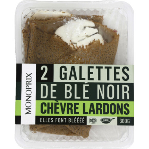 Monoprix Galettes De Blé Noir Chèvres Lardons X2, 300G