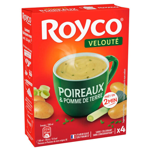 Royco velouté poireaux & pomme de terre x4 sachets de 800ml