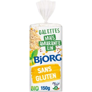 Bjorg Galette Maïs, Amarante et Lin Bio 150g