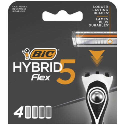 Bic lames rasoir Homme hybrid 5 flex x4