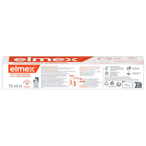 Elmex Dentifrice Anti-Caries 0% Colorants 75Ml