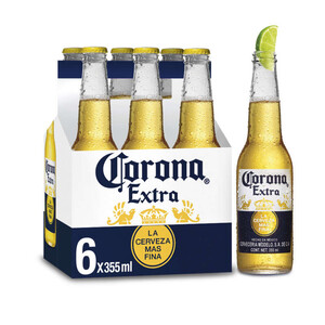Corona bière extra blonde mexicaine 6x355ml.