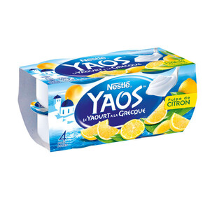 Nestlé Yaos Yaourt à la Grecque pulpe de citron 4x125g