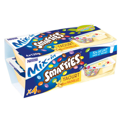 SMARTIES Yaourts pour enfants vanille 4 x 120g